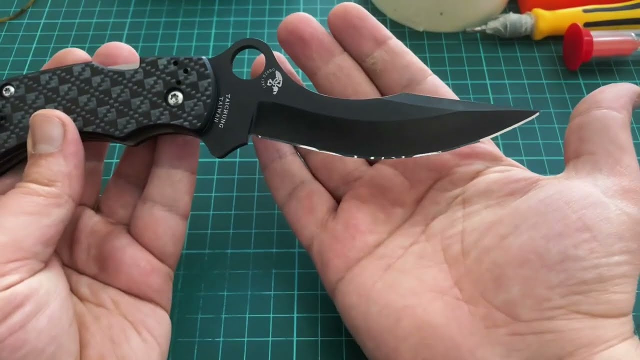 Spyderco - Szabo folder (k&uuml;&ccedil;&uuml;k bir ameliyat ve bileme işlemi yapıldı)