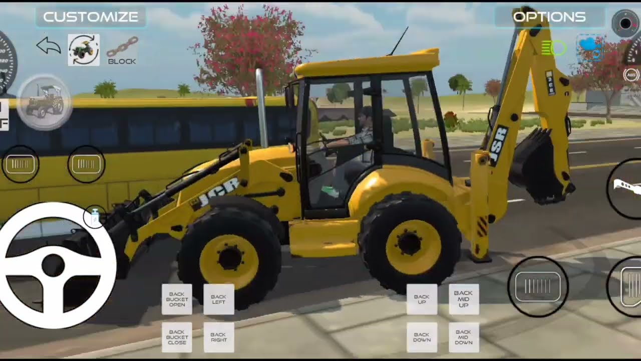 Drive JCB and Unloanding stone Dumper in the Game.....
