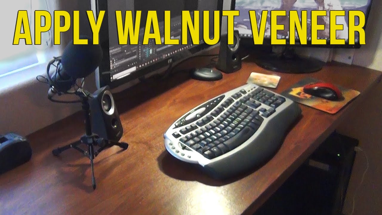 How to Apply Walnut Wood Veneer to a Desk Top