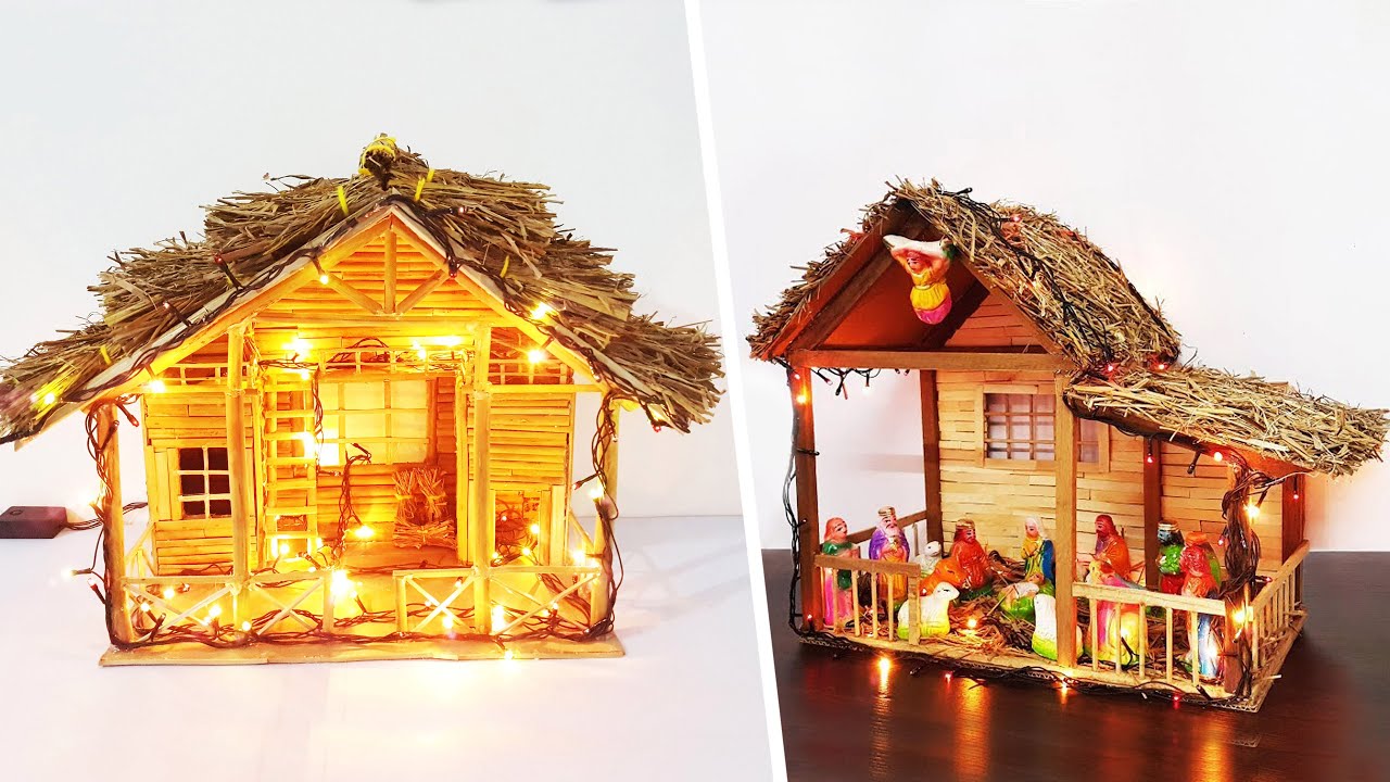 Top 2 Christmas Crib Making Ideas | DIY Nativity Scene | Easy & Simple Home Made Christmas Crib