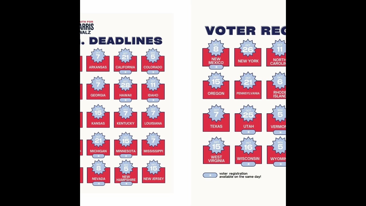 voter registration deadlines