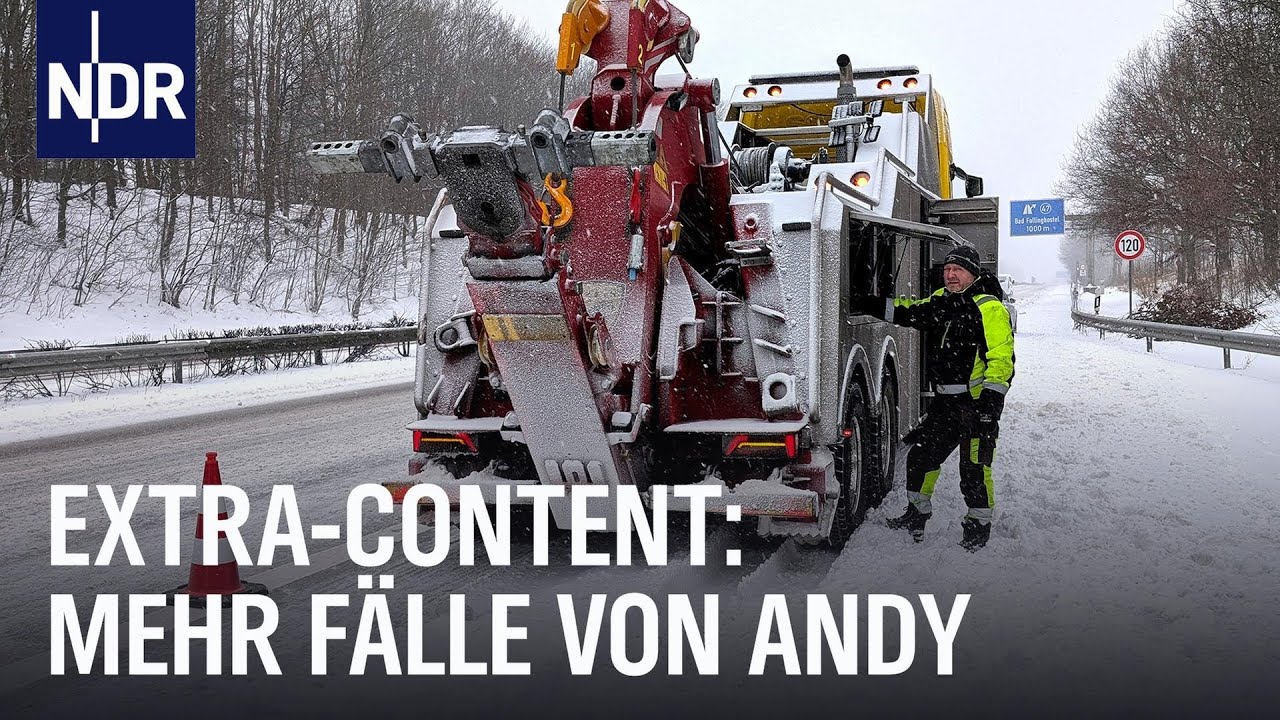 Abschleppen während Schneesturm 