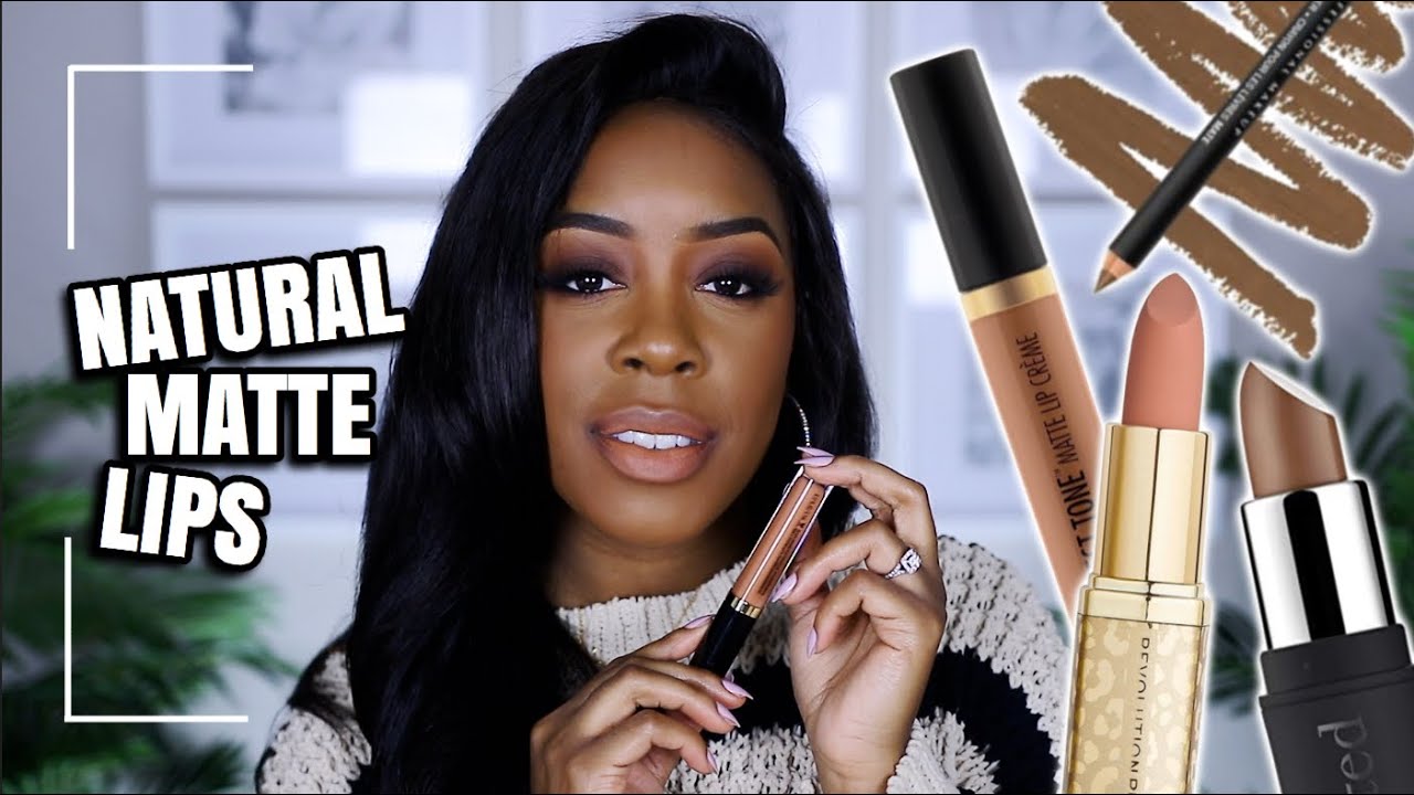 THE EVERYDAY MATTE LIP FOR DARK SKIN | NATURAL NUDE MATTE LIPSTICKS + LINERS | Andrea Renee