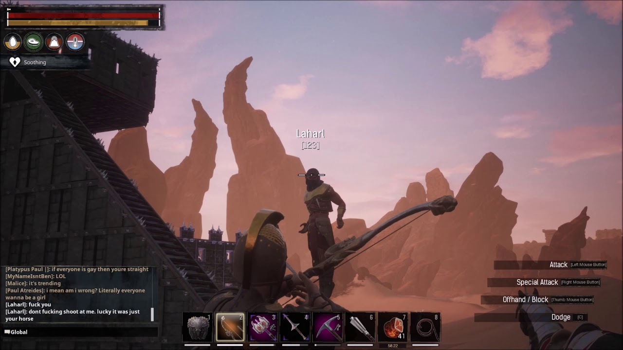 Admin Abuse on Conan Exile's server.