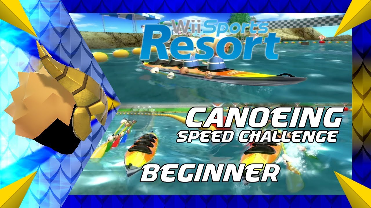 Wii Sports Resort - Canoeing: Speed Challenge (Beginner) 4 Player but I control all of them
