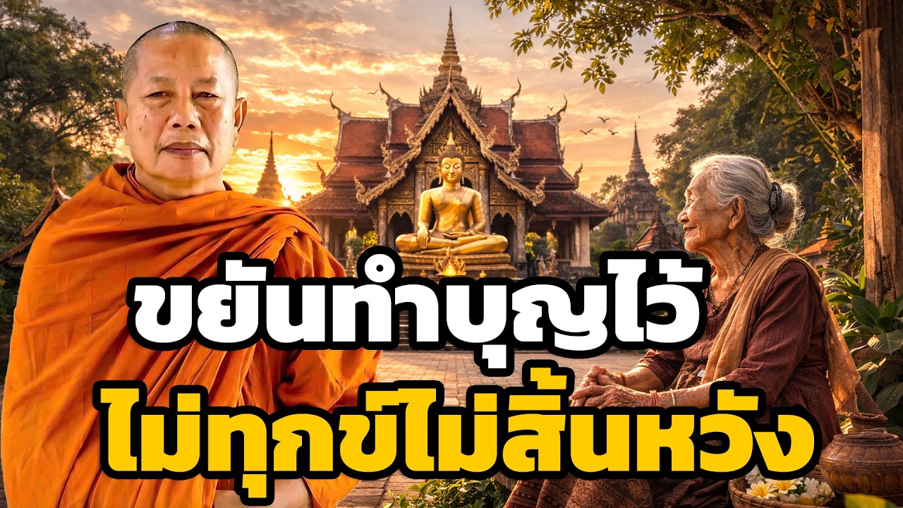 ขยันทำบุญไว้ ไม่ขาด ไม่จน ไม่ทุกข์ ไม่สิ้นหวัง  ธรรมะคลายทุกข์ พระมหาบุญช่วย ปัญญาวชิโร 5
