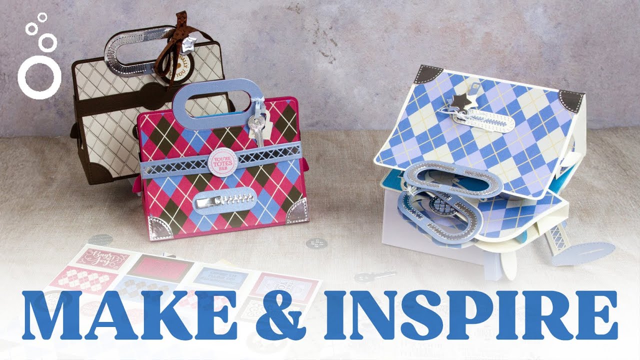 Create an Elegant Argyle Gift Bag with Paints and Glitter | Tonic Studios