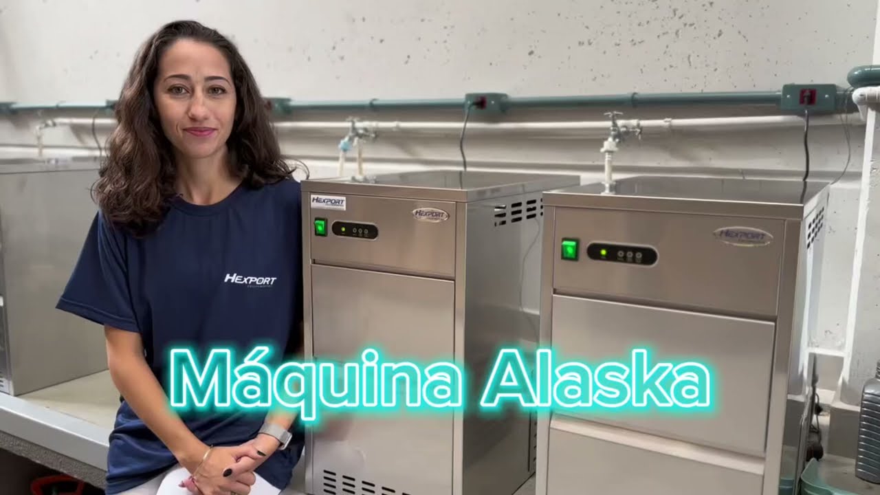 M&aacute;quina de Gelo Alaska Hexport - Gelo em Escama Granulado