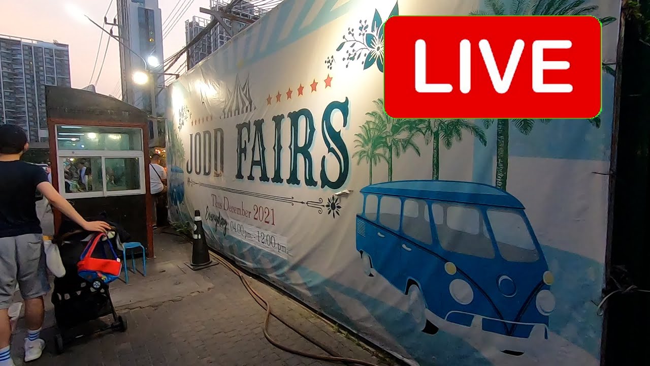 🔴 Live | Jodds Fair Street Food Night Market Food Tour
