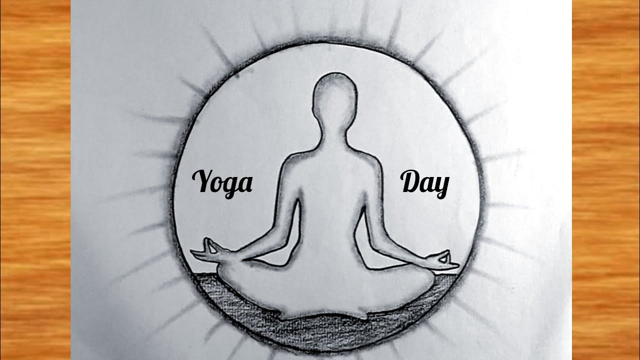 Yoga Day Drawing | International yoga Day 21June  | World Yoga Day poster | Yoga Day Poster