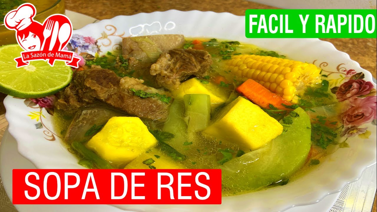 SOPA DE RES RECETA FACIL