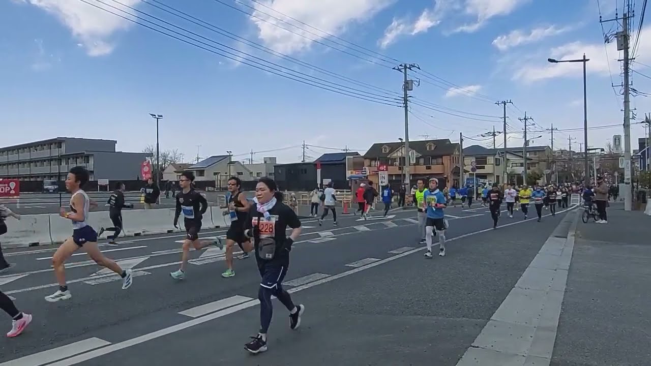 松戸市七草マラソン2026　5kmの部3km地点、10kmの部8km地点　その1