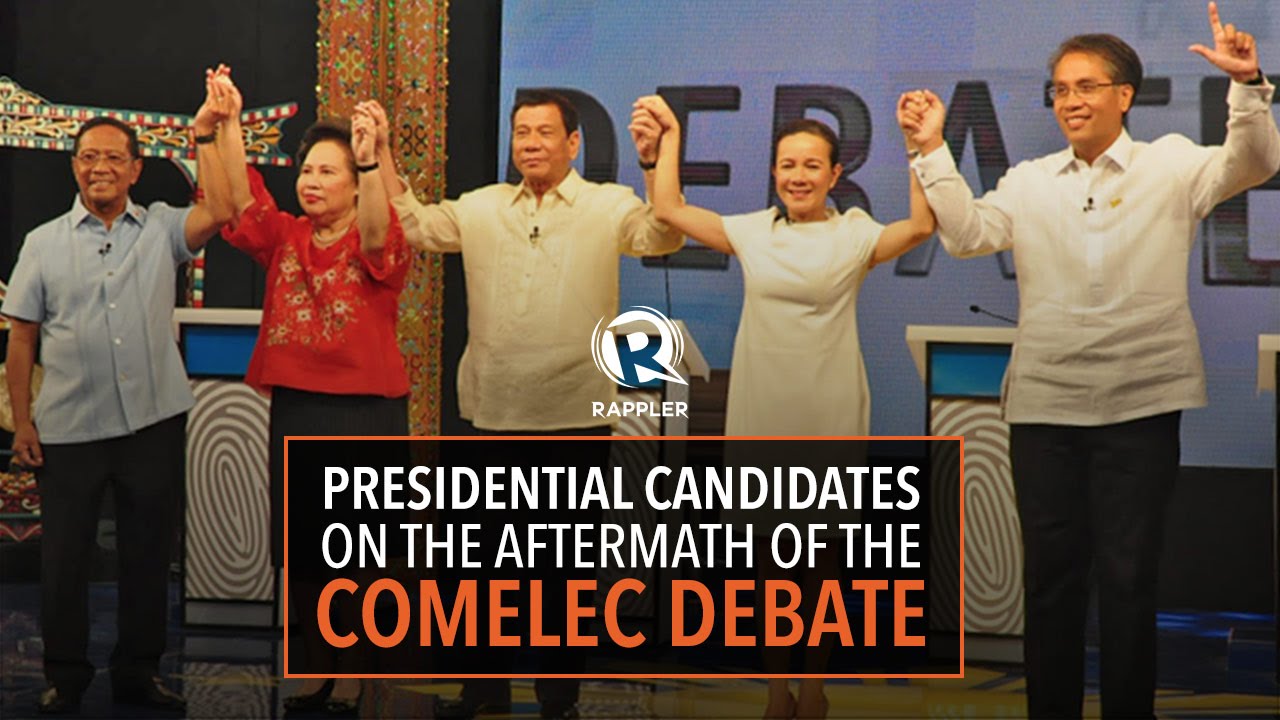 Presidential candidates on the aftermath of the Comelec debate