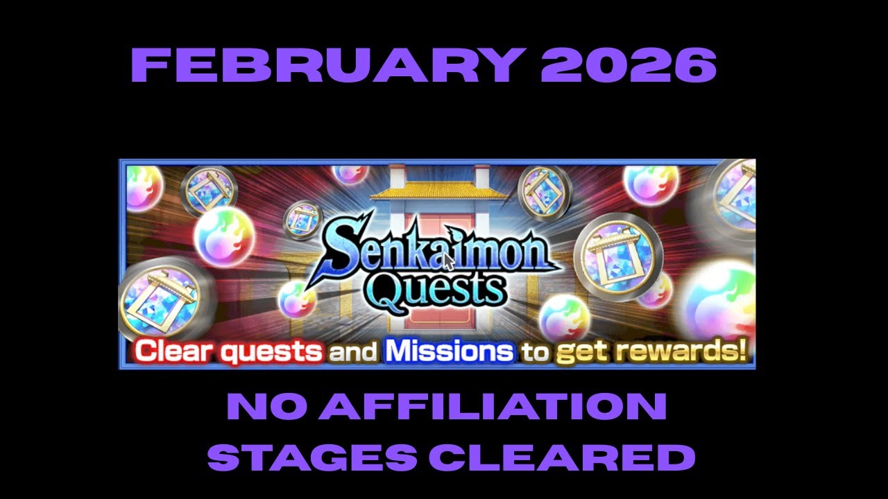 February 2026 No Affiliation Senkaimon Quest Stages Cleared | Bleach Brave Souls PS5 Gameplay