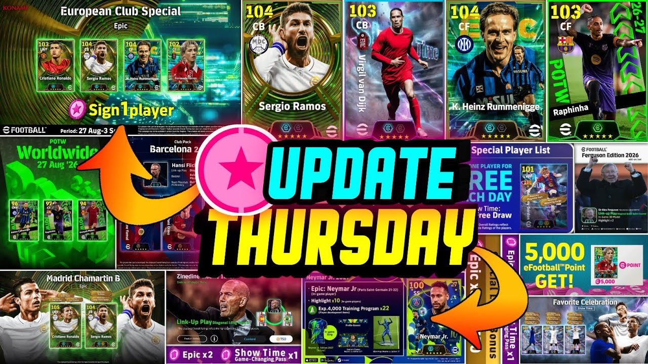 eFootball 2027 Новое обновление!! Бесплатный эпический игрок 😍 Новая ссылка на сокровища, POTW в ...