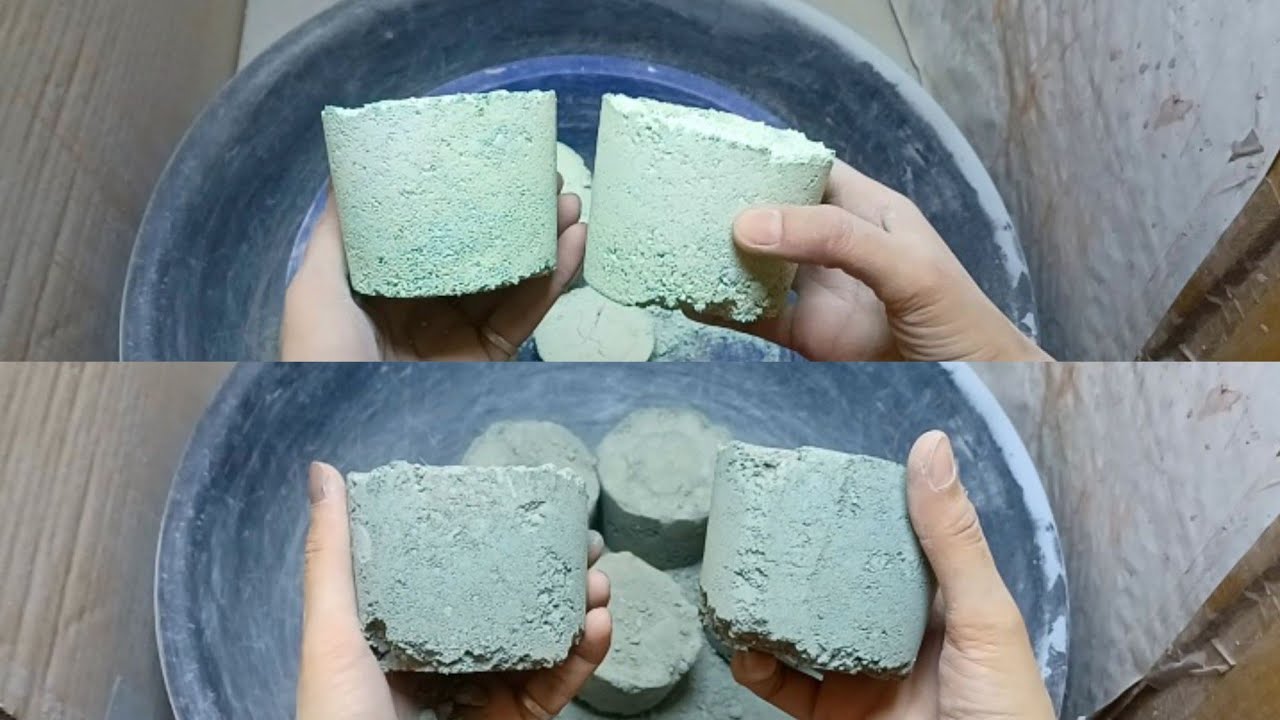 Combo texture green chalk powder cylinder shape | dusty texture 💚 | oddlysatisfying 🥰😇