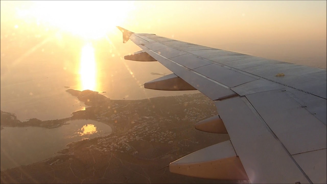 Aegean A320 Sunset Landing in Athens