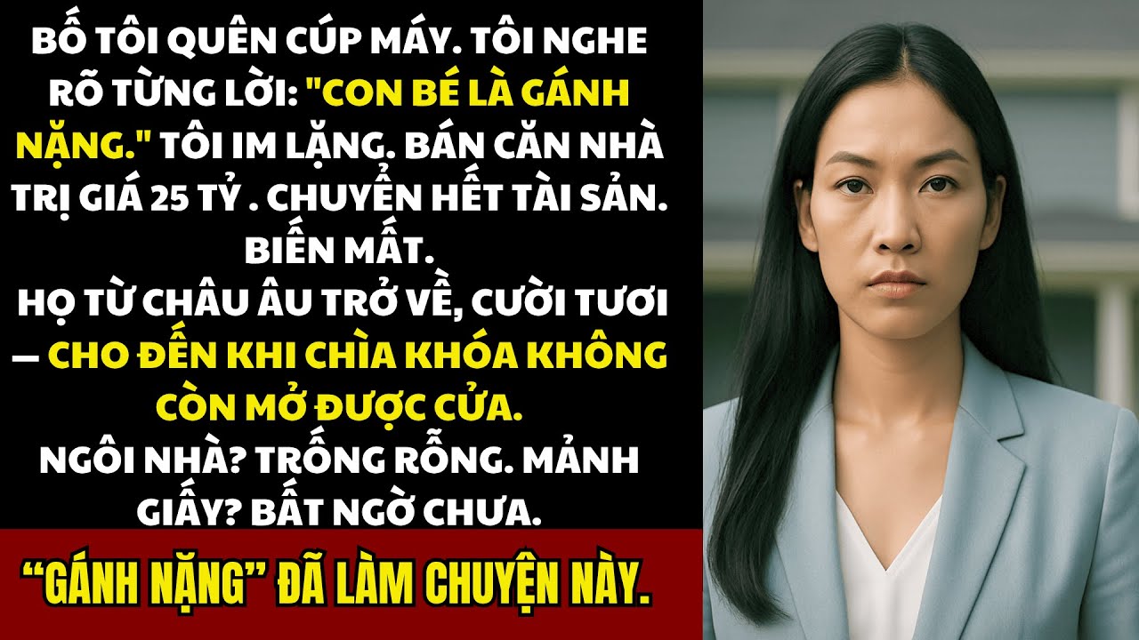 Ba mẹ nói tôi lên kế hoạch chiếm nhà của Tôi, Nên tôi đã bán nó trước khi họ kịp trở về...