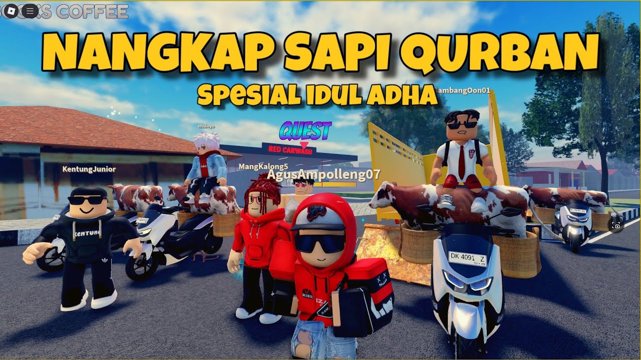 BAMBANG NGEJAR SAPI QURBAN NGAMUK DI DRAG DRIVE SIMULATOR ROBLOX INDONESIA