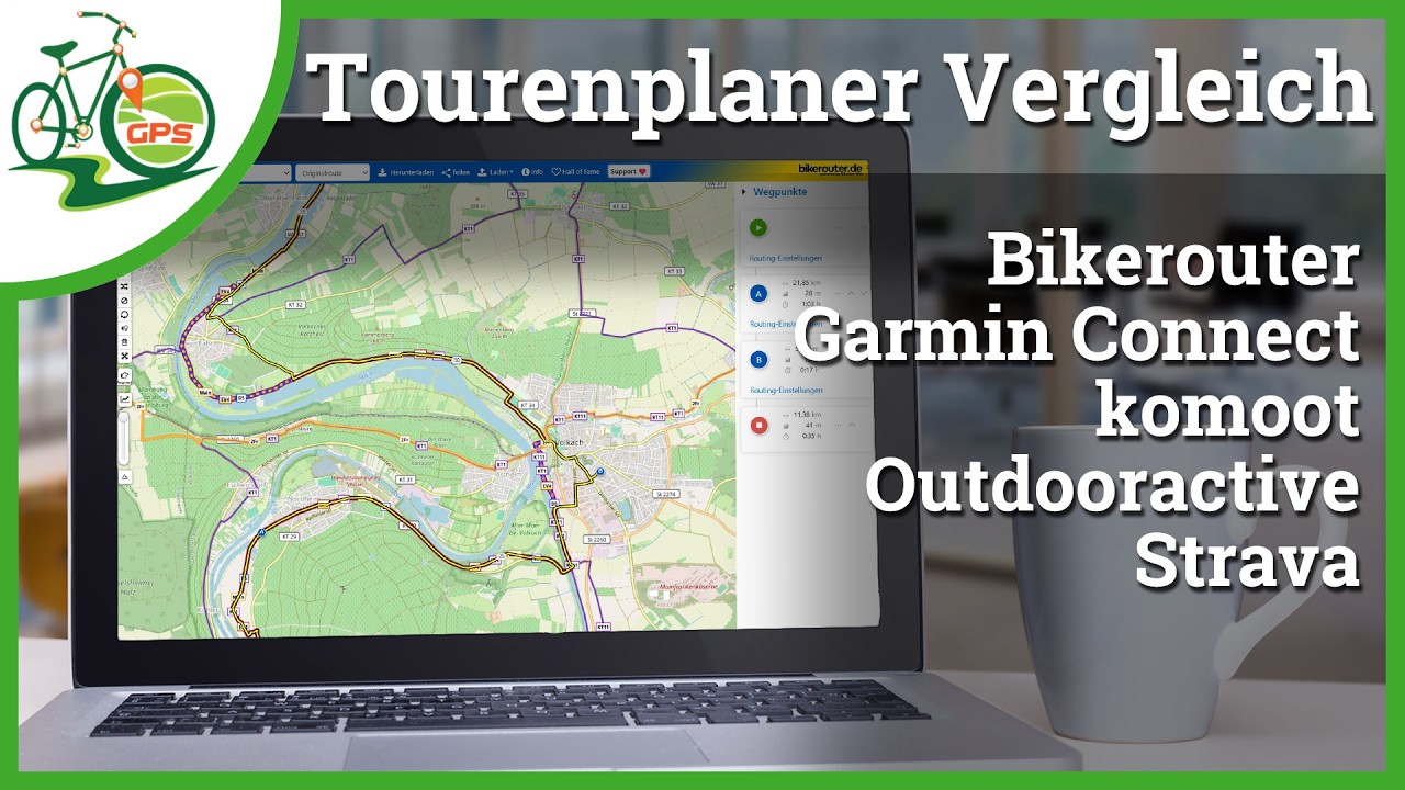 Die besten Fahrrad Tourplaner im Vergleich - Bikerouter - Garmin - komoot - Outdooractive - Strava