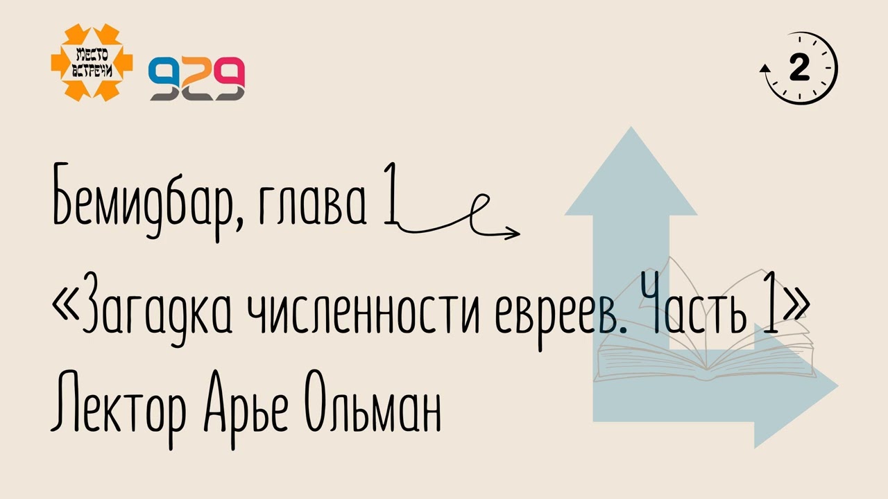 Книга Бемидбар, глава 1. Лектор Арье Ольман