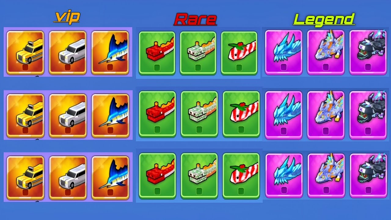 LEGENDARY vs VIP vs RARE 🐍 Which Snake Skin is BEST in Snake Clash IO?!