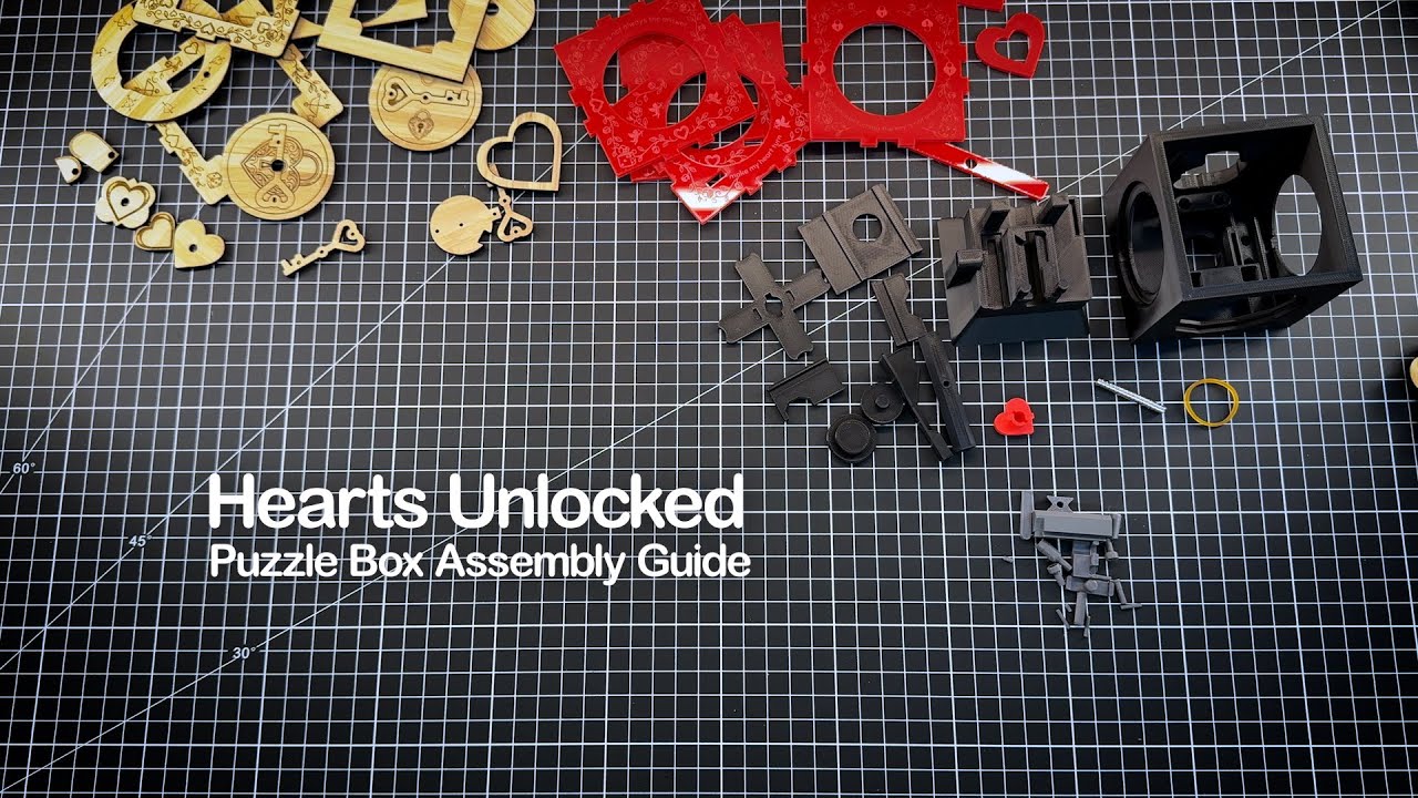 Hearts unlocked - Puzzle box assembly guide
