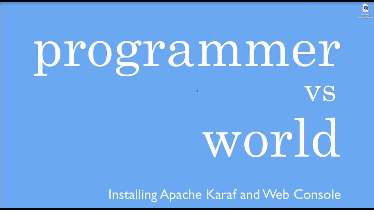 Installing Apache Karaf With Web Console From Scratch