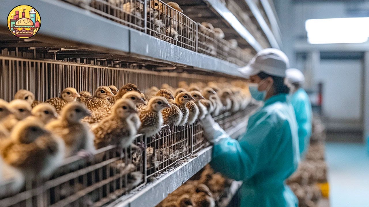 How Quail Farms Produce Millions of Eggs - Inside a Modern Quail Farm and Processing Facility