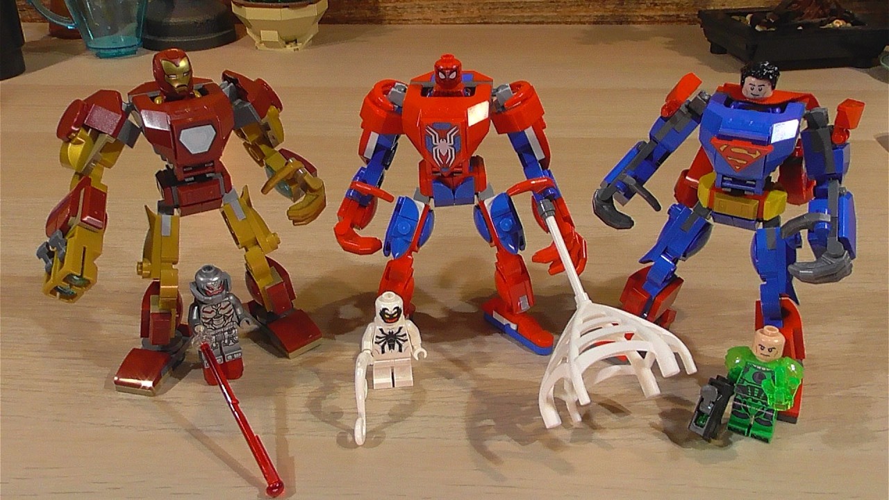 Pure build 🎧 LEGO Iron Man vs. Ultron, Superman vs. Lex, Spider-Man mechs ASMR 76307 76302 76308