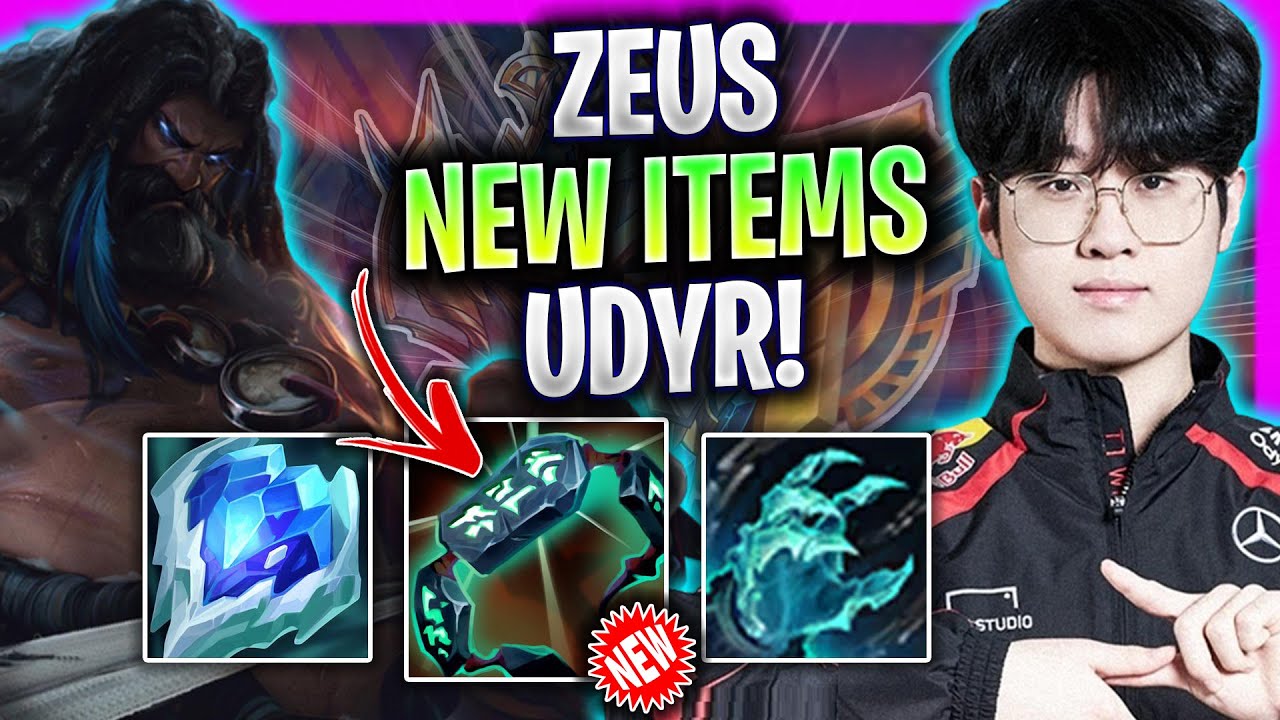 ZEUS LOVES UDYR WITH THE NEW TANK ITEMS! - T1 Zeus Plays Udyr Top vs Rumble! | Season 2024