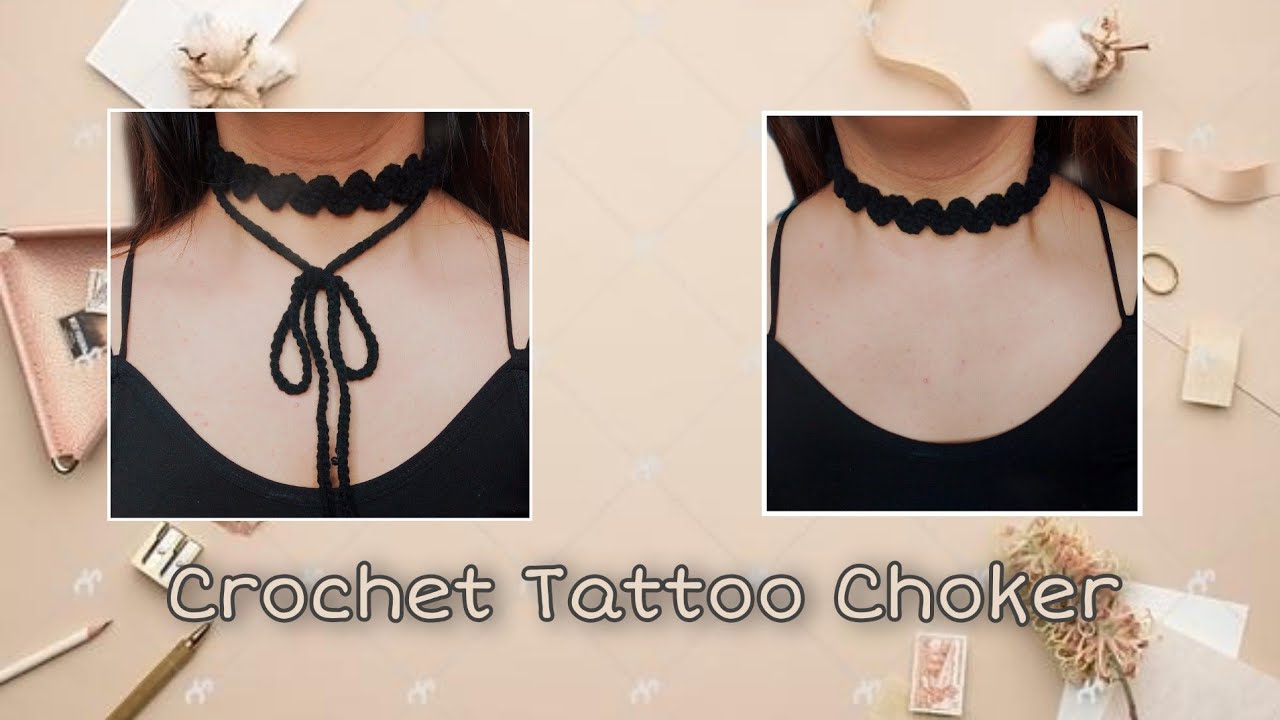 How to crochet tattoo choker | DIY Choker
