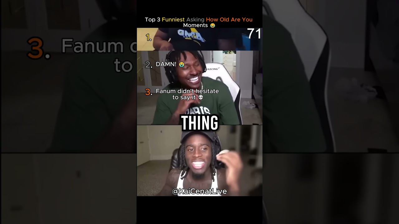 Top 3 Funniest &ldquo;How Old Are You&rdquo; Reactions &ndash; Kevin Hart, Kai Cenat & Ray 😂💀