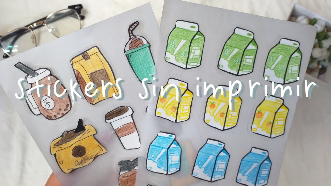 DIY como hacer stickers sin impresora ni papel adhesivo | tifanyarom