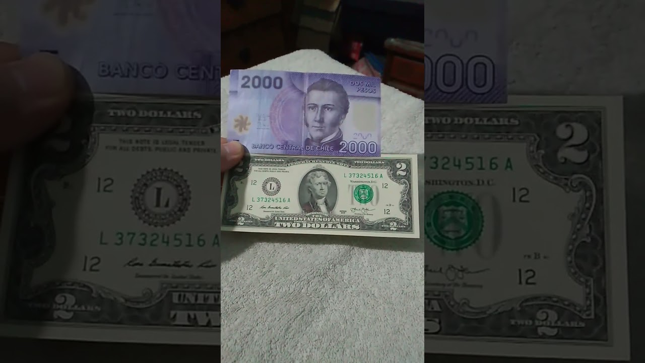 2 MIL PESOS CHILENOS O 2 DOLARES? #chile #billetes #dollar #polimer #thomasjefferson
