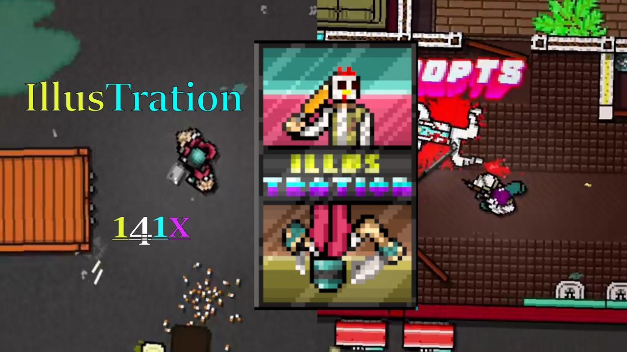 Illustration - Full Combo 141x (No Knives) - Hotline Miami 2: Wrong Number