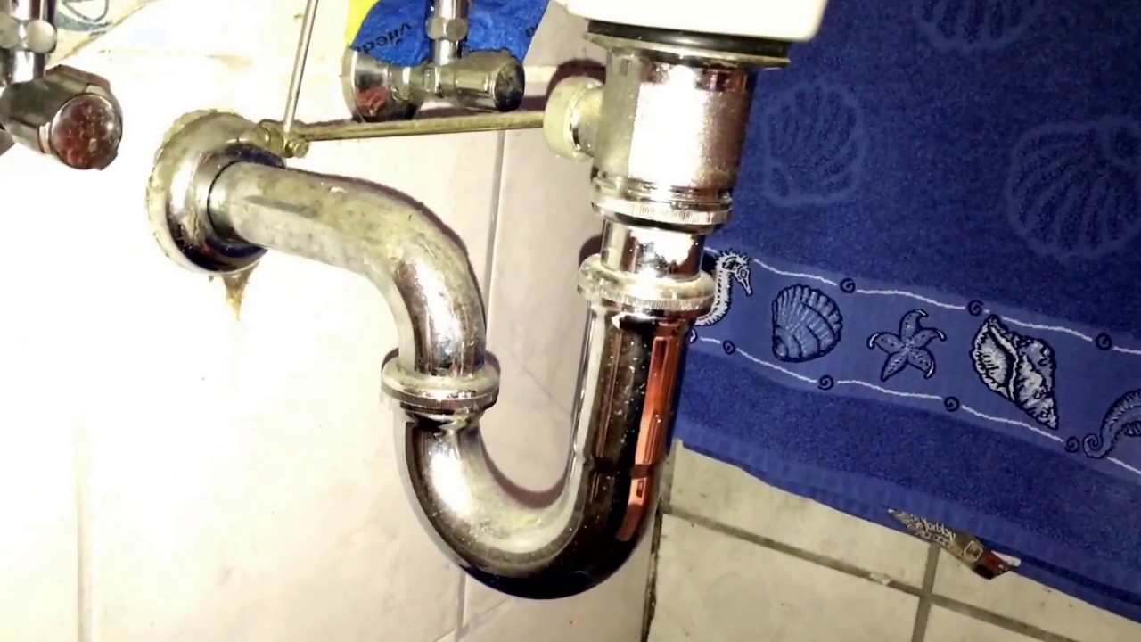 Waschbecken Siphon Verstopfung frei bekommen Wasch Becken Abfluss frei Siphon reinigen Anleitung