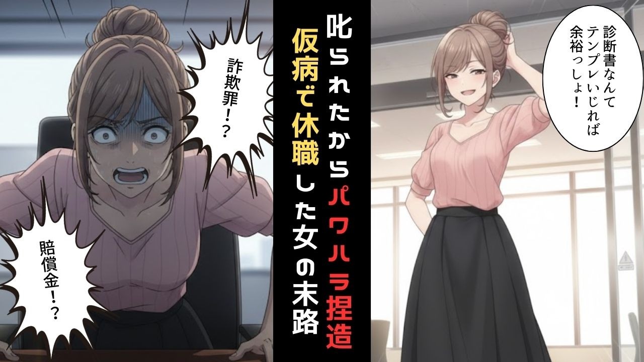 【漫画】「これってパワハラですよね？」注意されたら即・嘘の診断書を出す逆ギレOL。善良なベテランをハメた代償は…労働基準法と損害賠償で地獄を見せてやるわ！