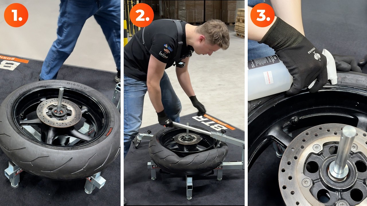 Motorradreifen wechseln? 🏍️ Mit dem EVO2 PRO® wird's zum Kinderspiel 💪⚡