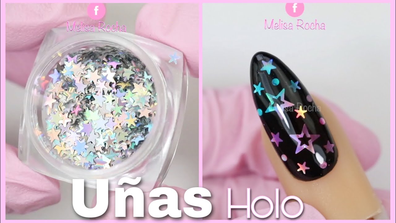 Uñas con Estrellas Holo 💅🏼✨ Nail Art