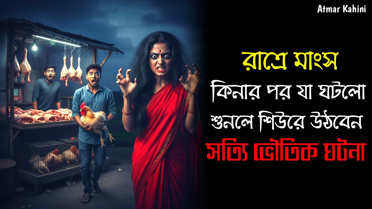 রাত্রে মাংস কিনার পর যা ঘটলো, শুনলে শিউরে উঠবেন 😱 | সত্যি ভৌতিক ঘটনা | Atmar Kahini