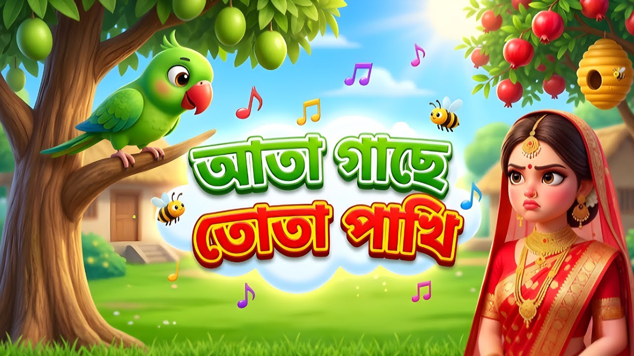 আতা গাছে তোতা পাখি | বউ কথা কও না কেন? 😠 | Ata Gache Tota Pakhi | New Bangla Cartoon Song #kids