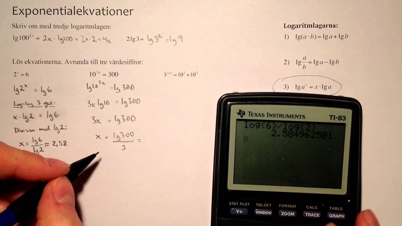Ma2: Exponentialekvationer