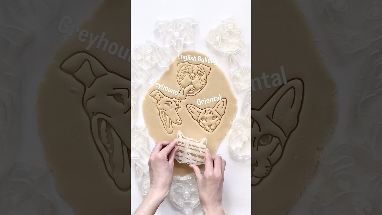 Cookie cutters for pet lovers 🫶English Bulldog, Greyhound, Oriental and Ragdoll Cat ❤️
