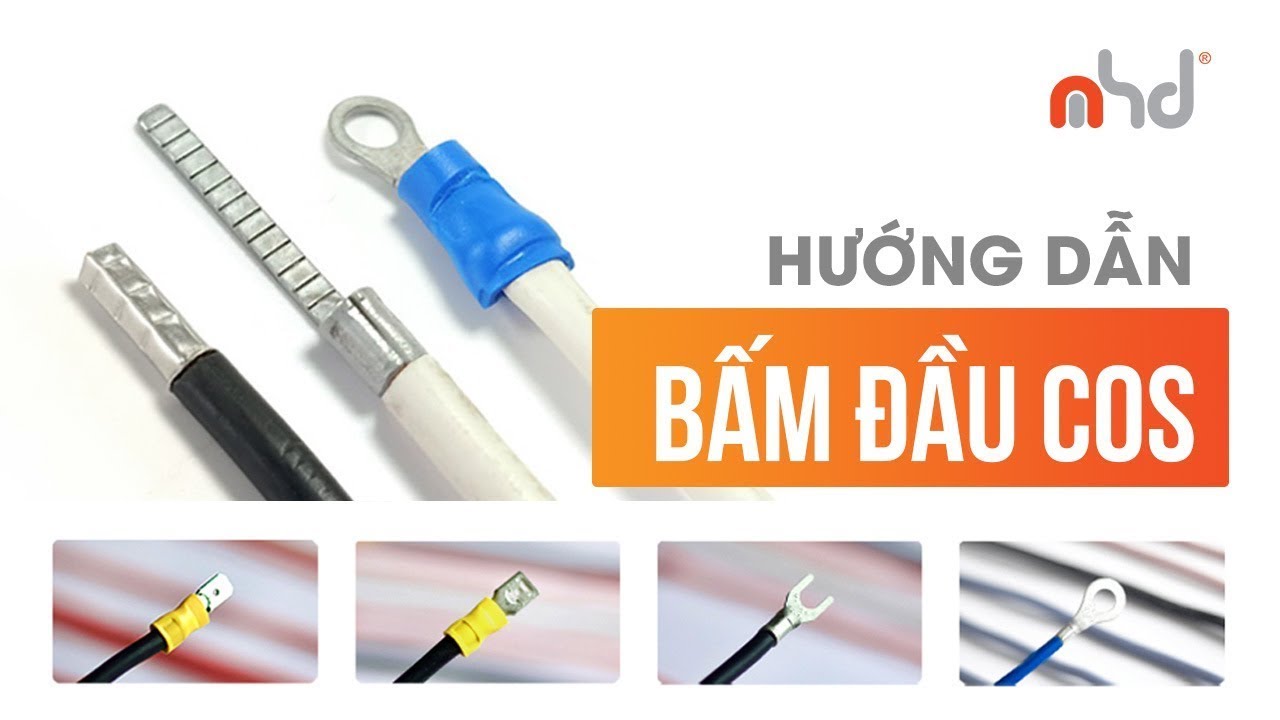 Cách Bấm Đầu Cos Dây Điện bằng Kềm Bấm Cos
