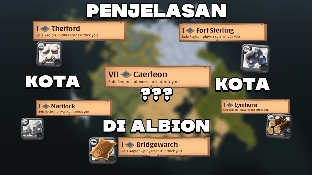 Kota kota di ALBION dan keunggulannya | Albion Online