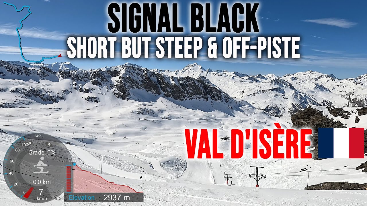 [4K] Skiing Val d'Is&egrave;re, Signal Black to Le Fornet - Short, Steep & Off-Piste, France, GoPro HERO13