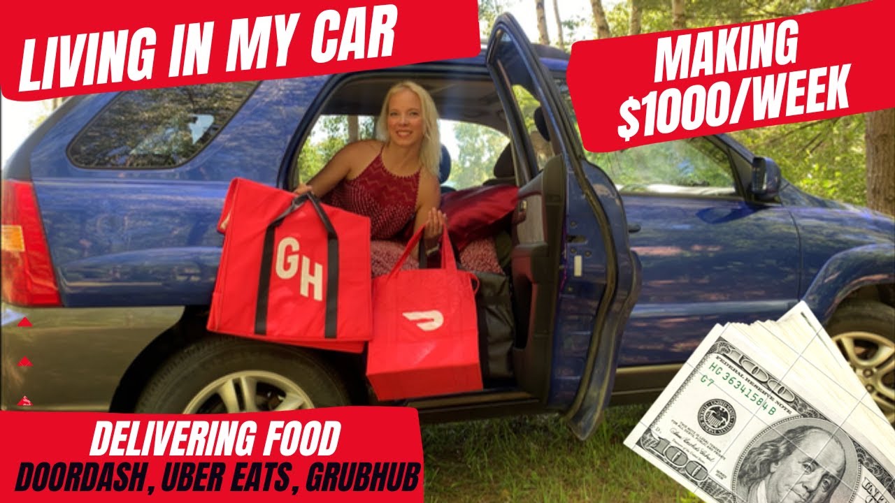 Живу в машине и зарабатываю 1000 долларов в неделю, доставляя еду — DoorDash, Uber Eats, Grubhub ...