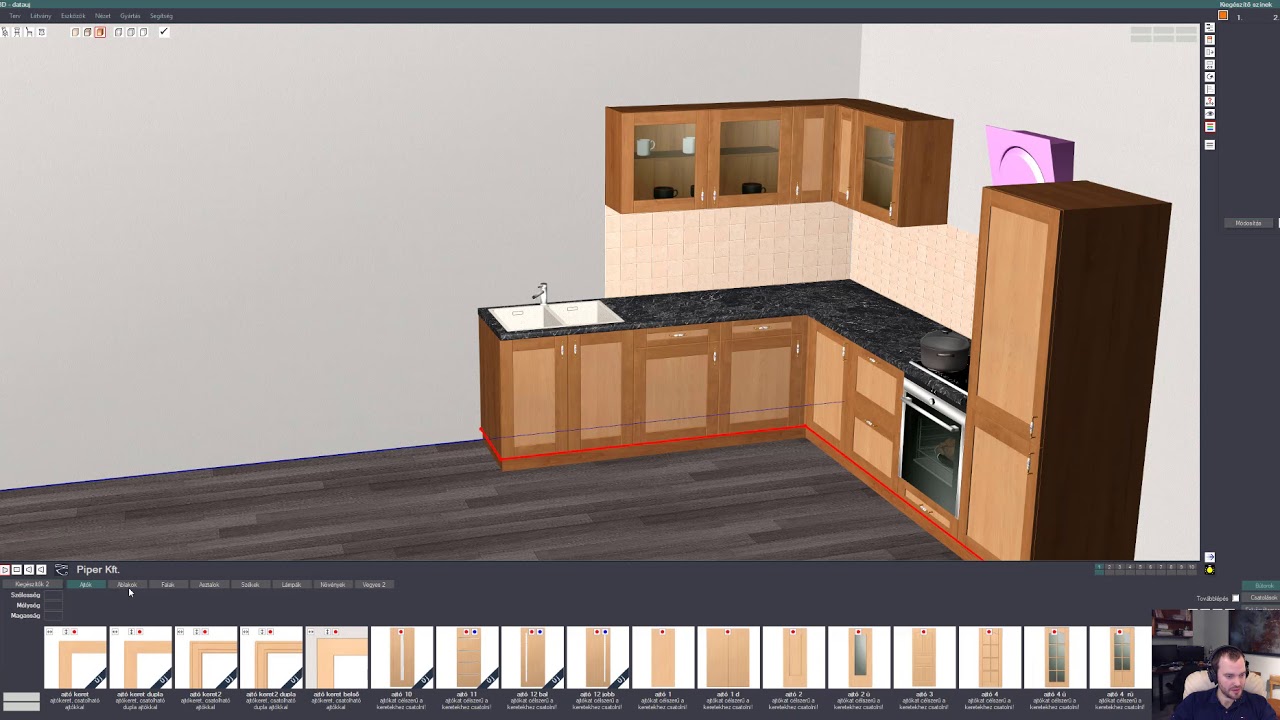 Piper 3D 3.8 - Konyha látványterv + Gyártási infók 14 perc alatt.
