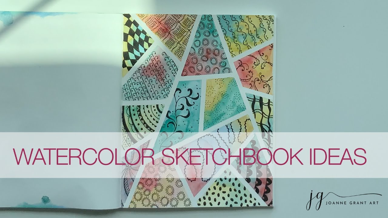 Geometric Watercolor Sketchbook Ideas